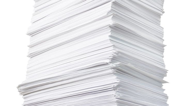 stacked white paper